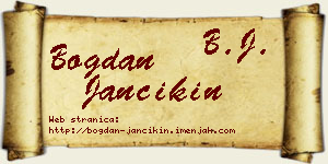 Bogdan Jančikin vizit kartica